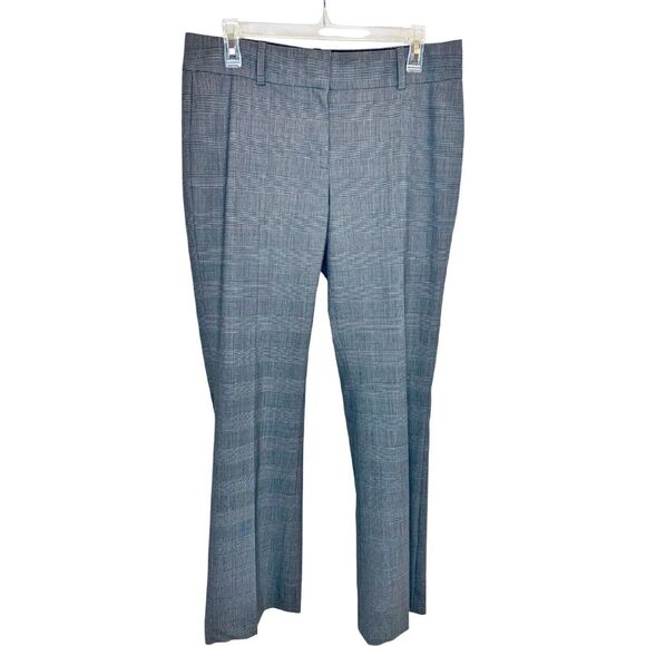 Ann Taylor Pants - Ann Taylor Gray Glen Paid Dress Pants Trousers Size 8 Mid Rise Tapered NWOT